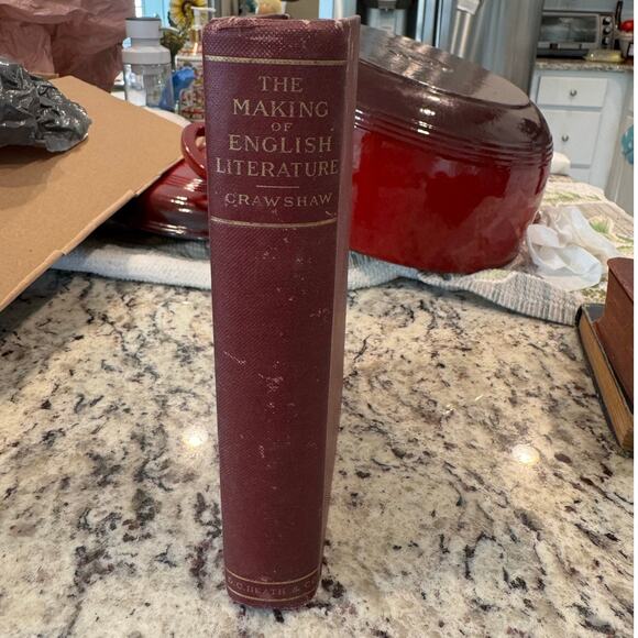 The Making of English Literature William H. Crawshaw 1907 Anglo-Saxon Antique - Picture 1 of 16